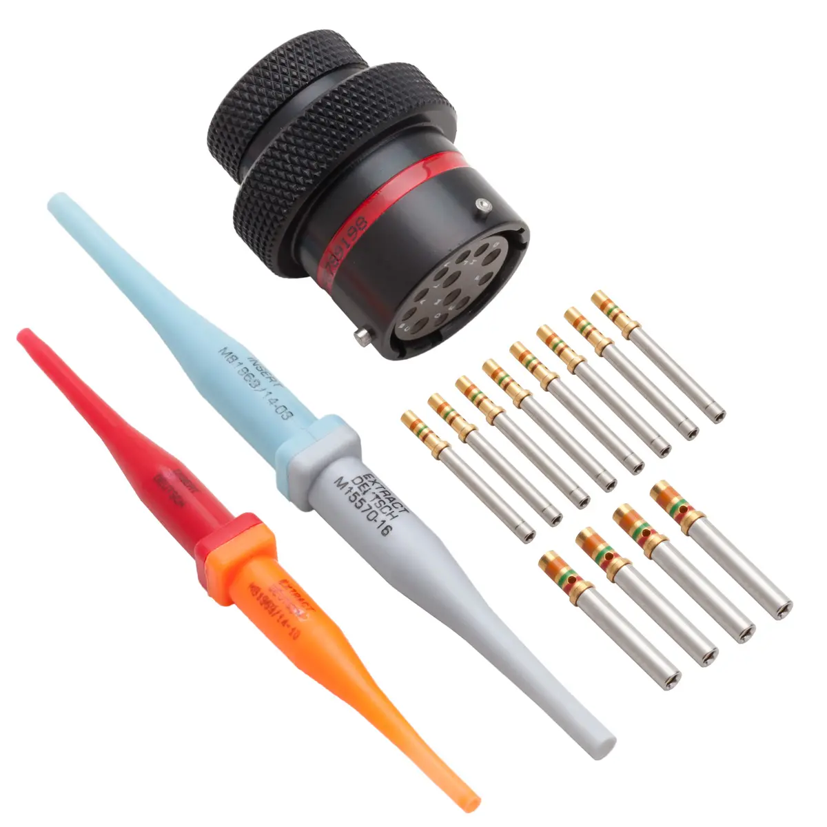 AS114-97SN AS,12 WAY,INLINE,SKT,N KEY,RED