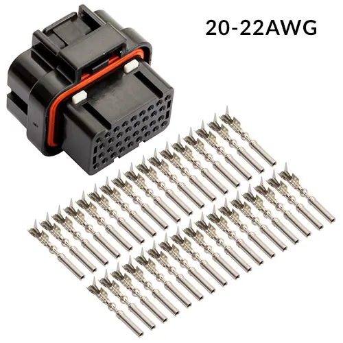 SUPERSEAL 1.0 34 WAY, CONNECTOR KIT, KEYWAY 2, 20-22 AWG