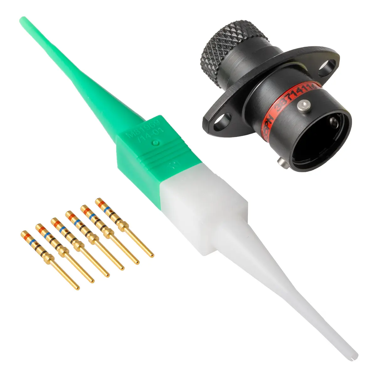 AS007-35PN , AS MINI,6 WAY,FLANGE,PIN,N KEY,RED