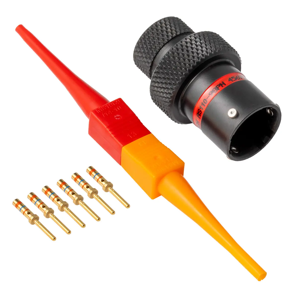 AS110-98PN , AS,6 WAY,INLINE,PIN,N KEY,RED