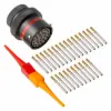 AS116-26SN , AS,26 WAY,INLINE,SKT,N KEY,RED