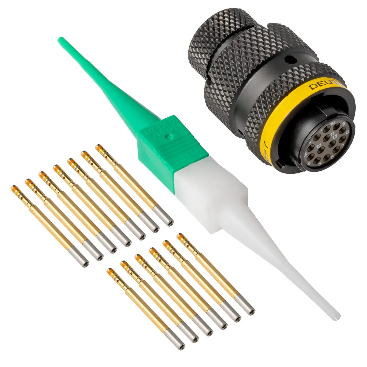AS610-35SA , AS,13 WAY,PLG,SKT,A KEY,YELLOW