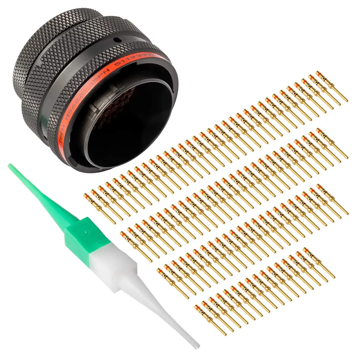AS622-35PN , AS,100 WAY,PLG,SKT,N KEY,RED