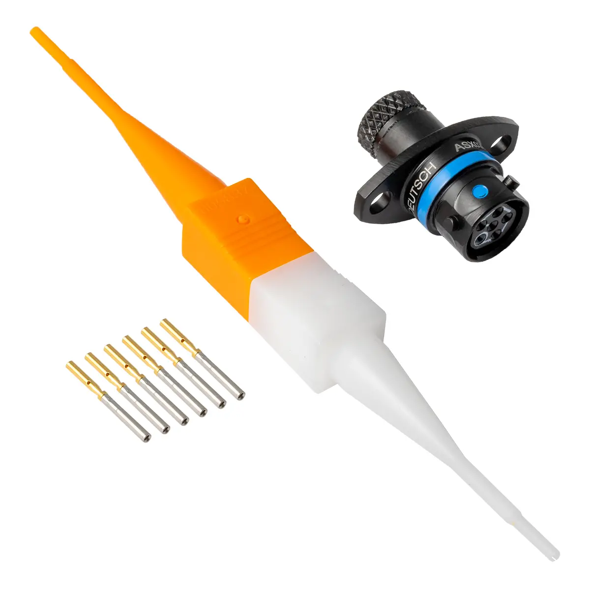 ASX002-06SB-HE ,  ASX,6 WAY,SKT,FLG,B KEY,BLUE