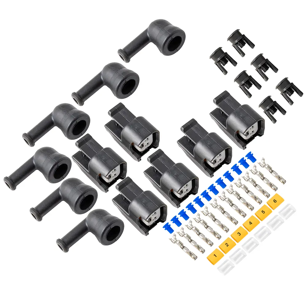 EV6-USCAR 6 INJECTOR KIT, 90 BOOTS