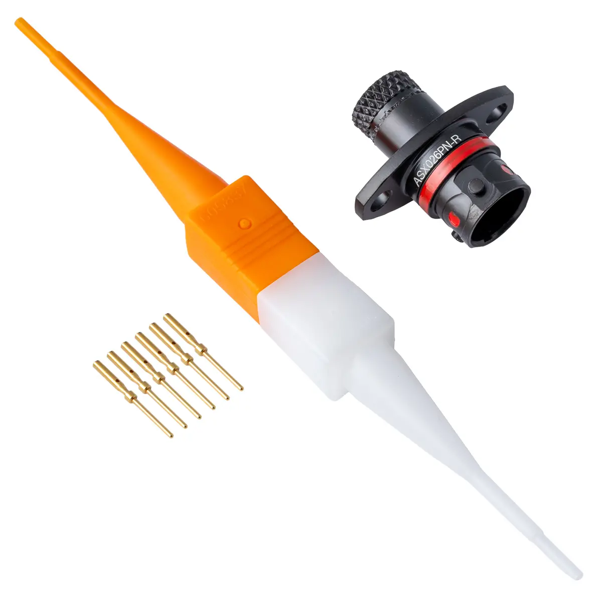 ASX002-06PN-HE ASX,6 WAY,PIN,FLG,N KEY,RED