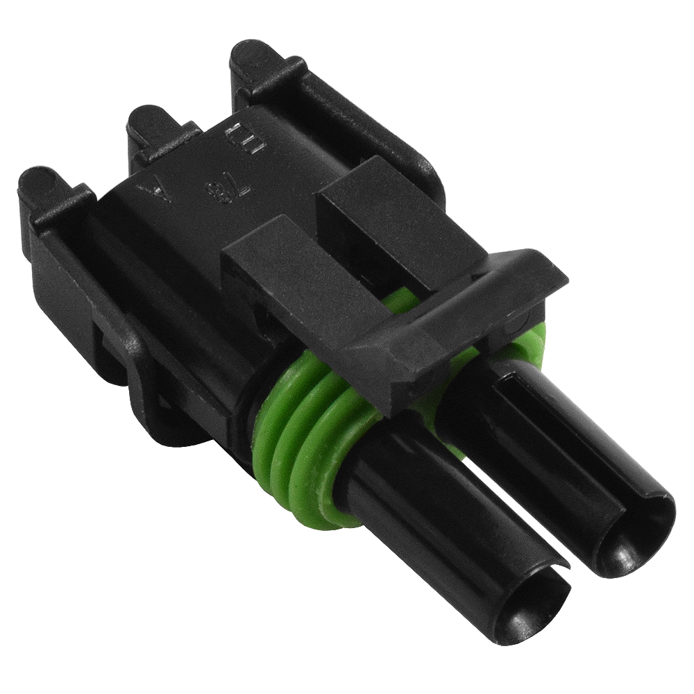 pine　2台 Delphi 12015792 Female 2 Pin Tower Half Weather Pack Connector