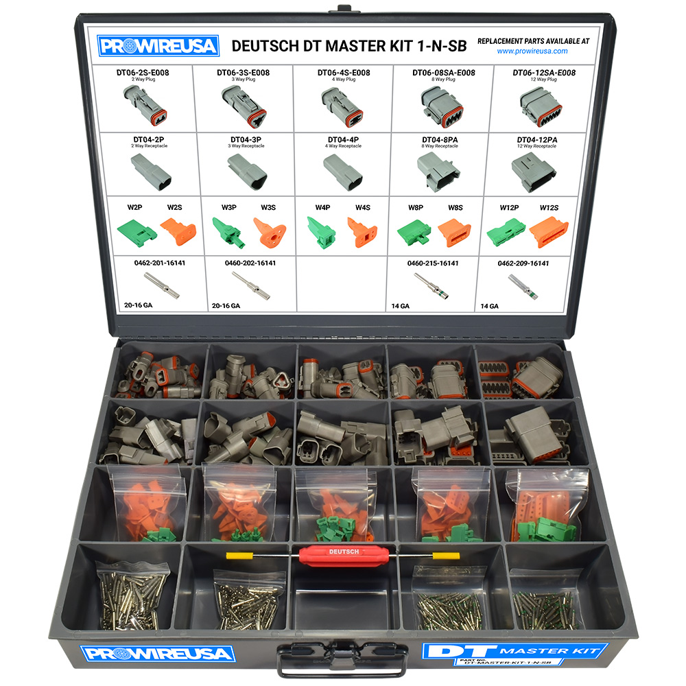 Deutsch DT Master Connector Kit Gold Contacts & Steel Box SameDay Shipping