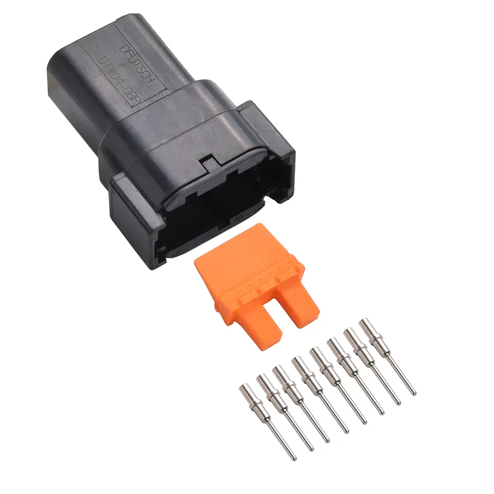DTM 8 Way Receptacle Kit Nickle Solid Black