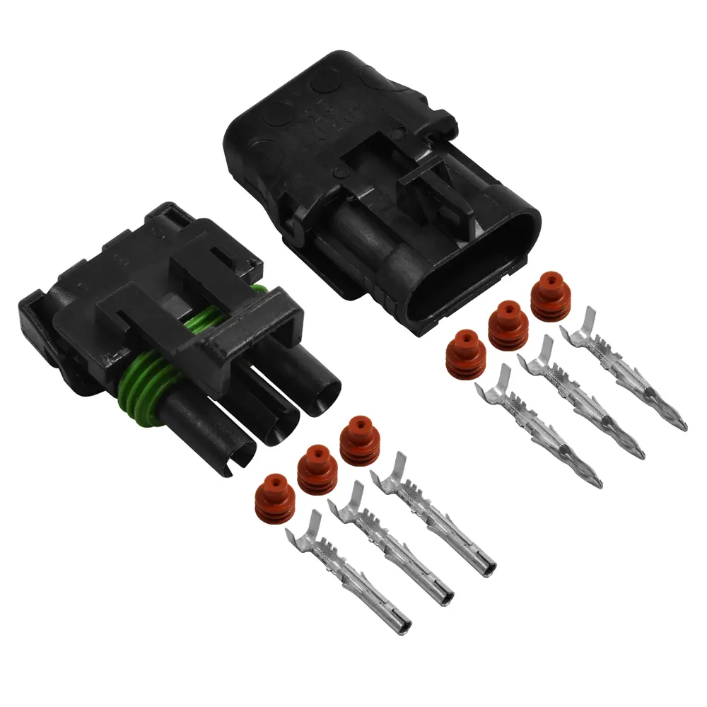 Weather Pack 3 Pin Connector Kit 18-22 Ga