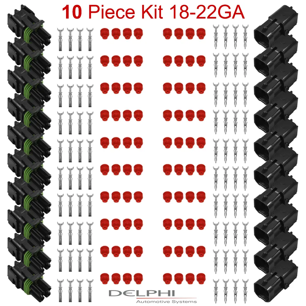 Weather-Pack 4 Way 18-22 Ga 10 PCKit-SQR