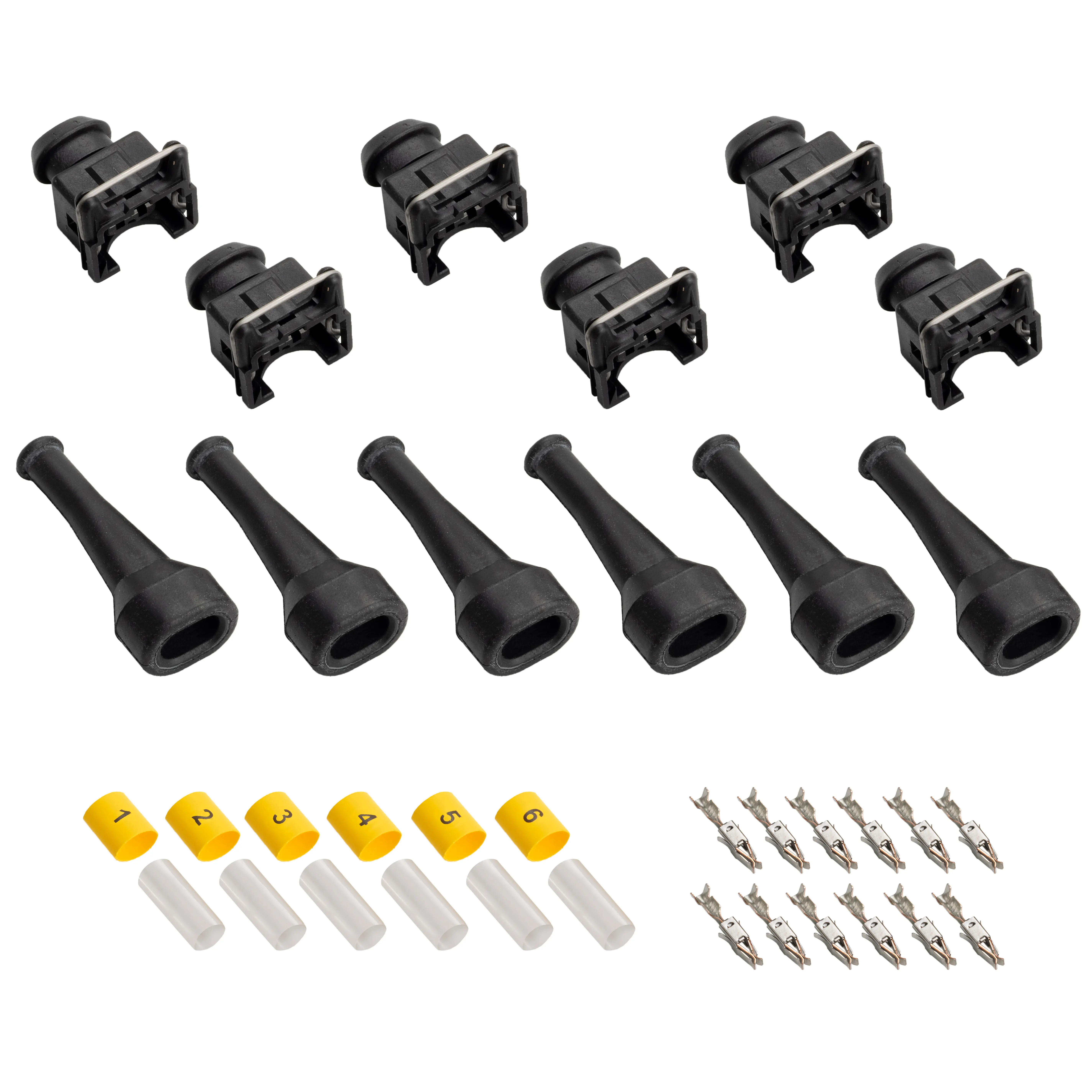 6 CYL INJECTOR CONNECTOR KIT W ST BOOTS