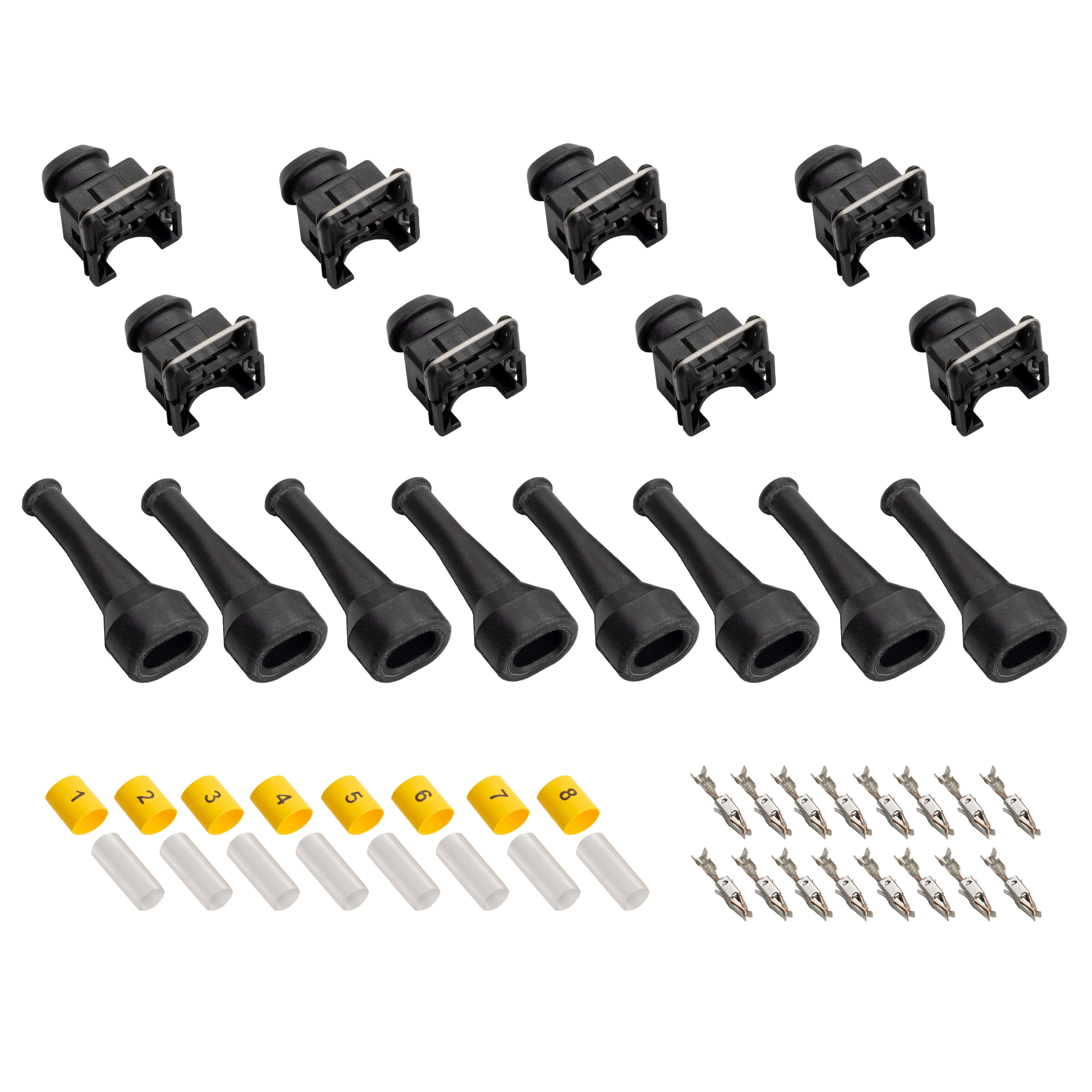 8 CYL INJECTOR CONNECTOR KIT W ST BOOTS