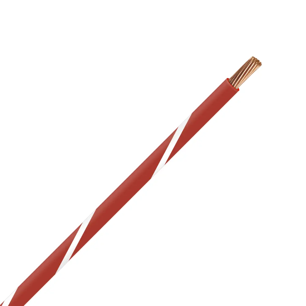 TXL 14 RED/WHITE STRIPED WIRE