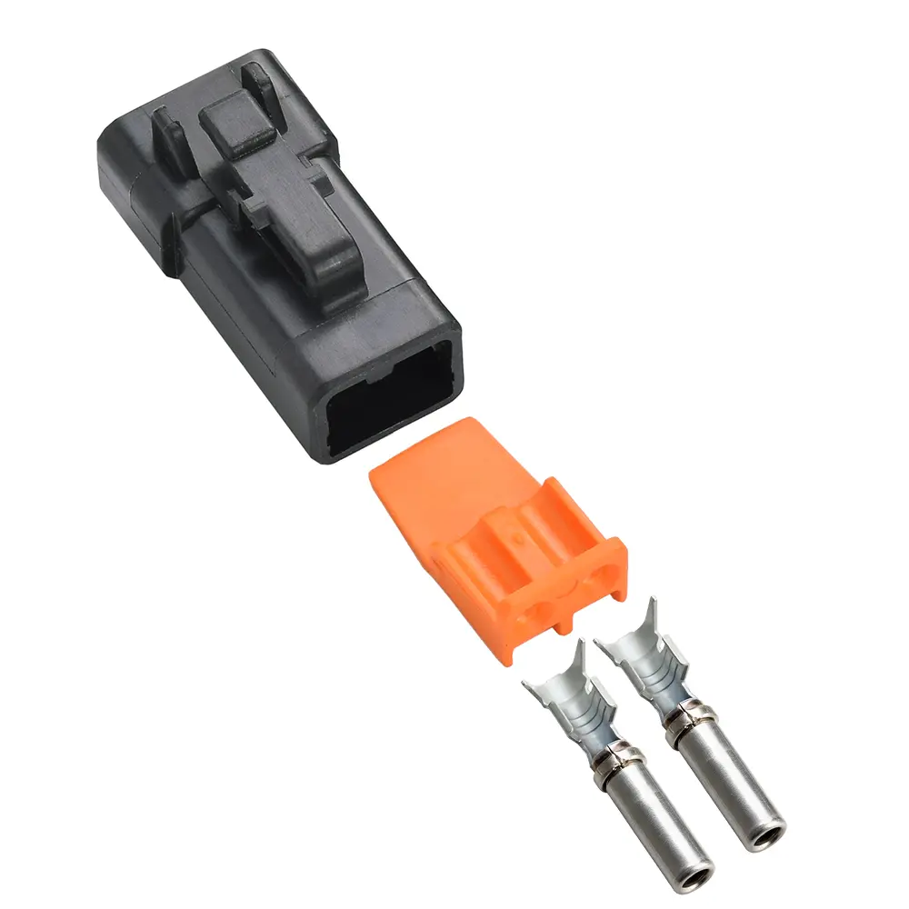 DTP 2 Way Plug Kit Nickle Stamped Black