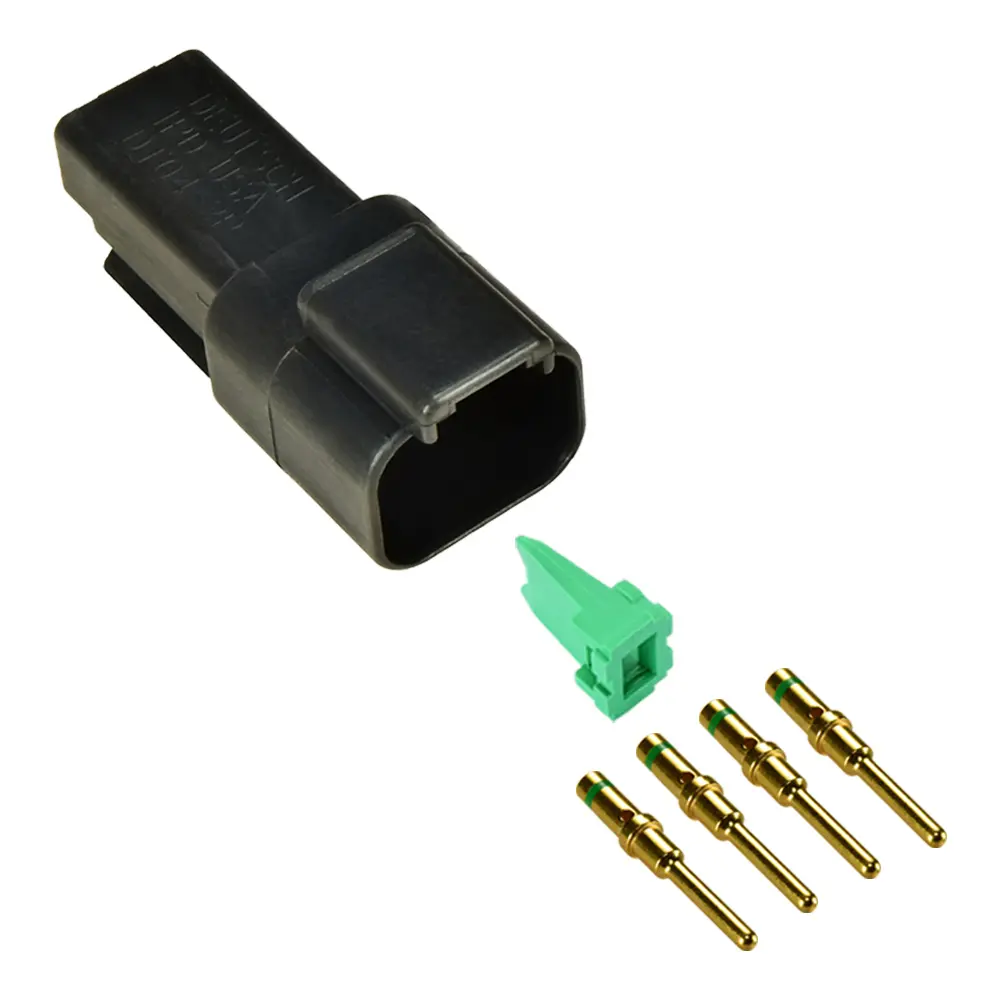 DT 4 Way Black Receptacle Kit Solid Gold 16-14