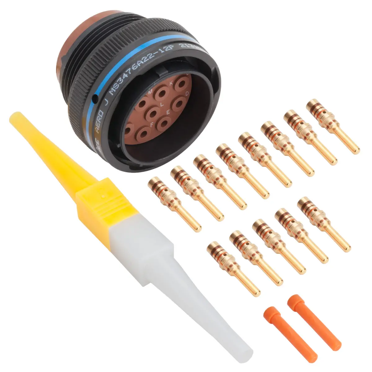MS3476A22-12P PLUG CONNECTOR BLACK