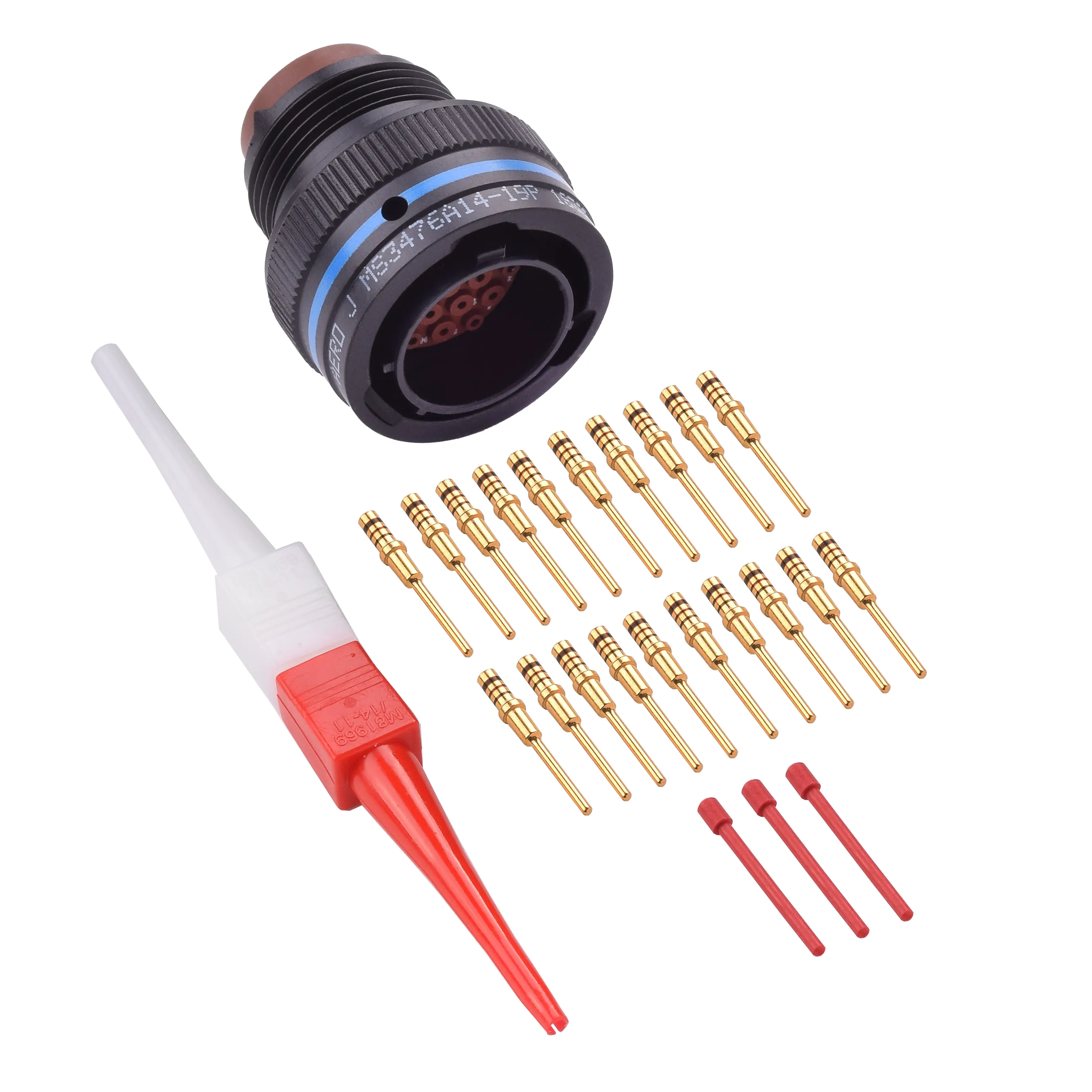 MS3476A14-19P PLUG CONNECTOR BLACK
