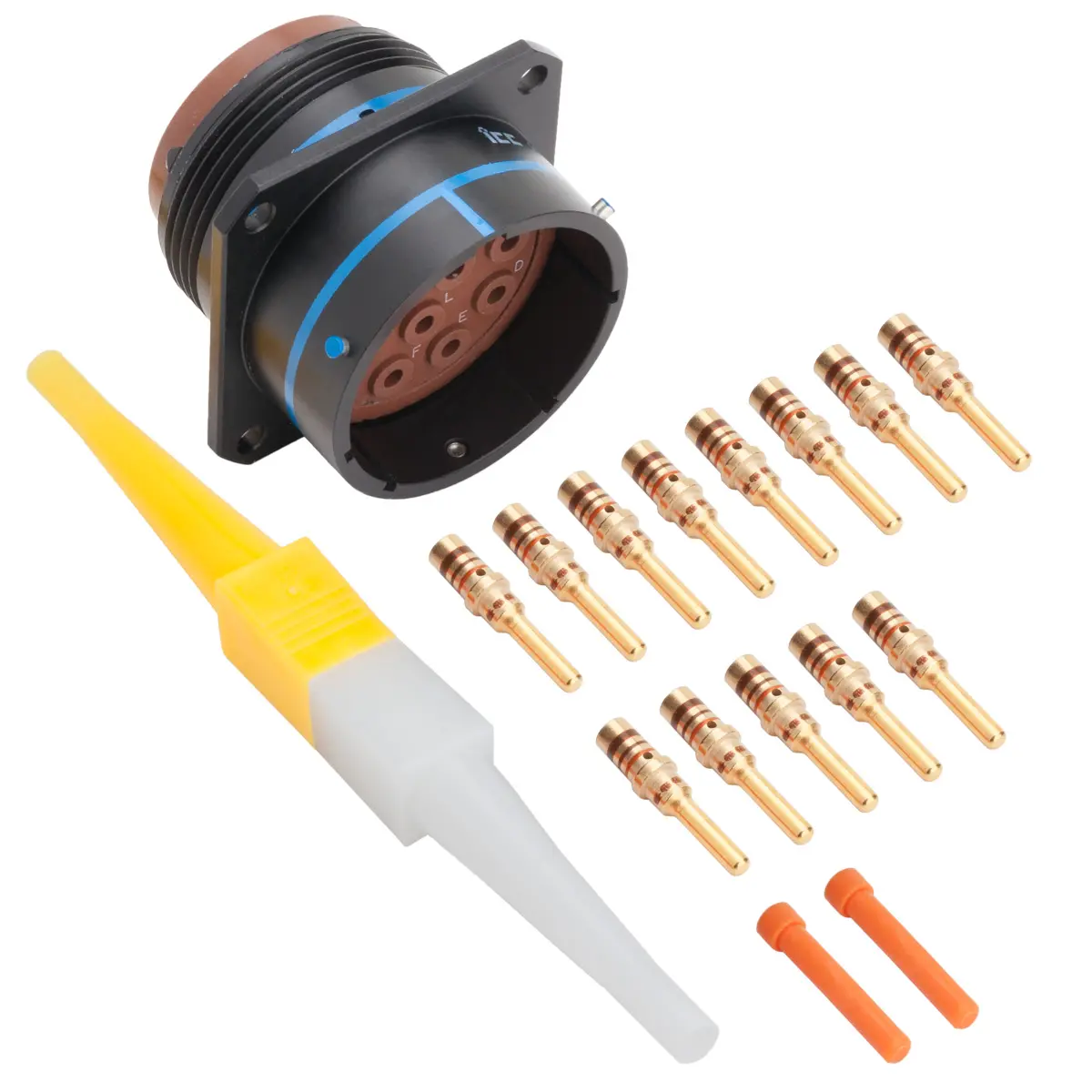 MS3470L22-12P RECEP CONNECTOR BLACK