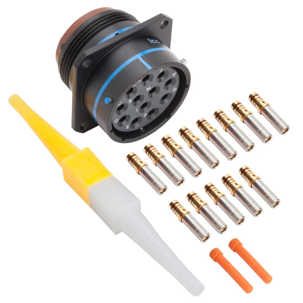 MS3470L22-12S RECEP CONNECTOR BLACK