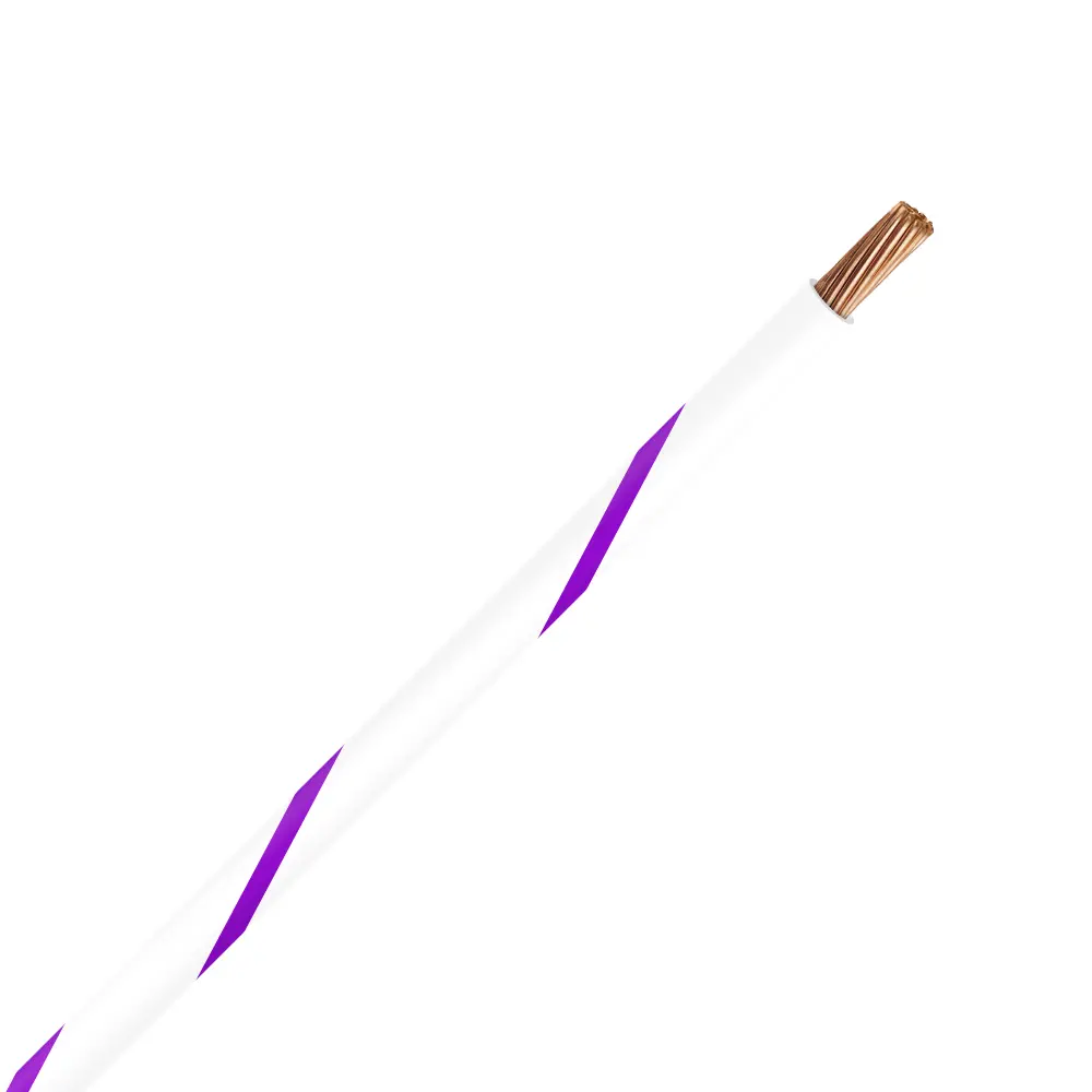 TXL 16 WHITE/PURPLE STRIPED WIRE
