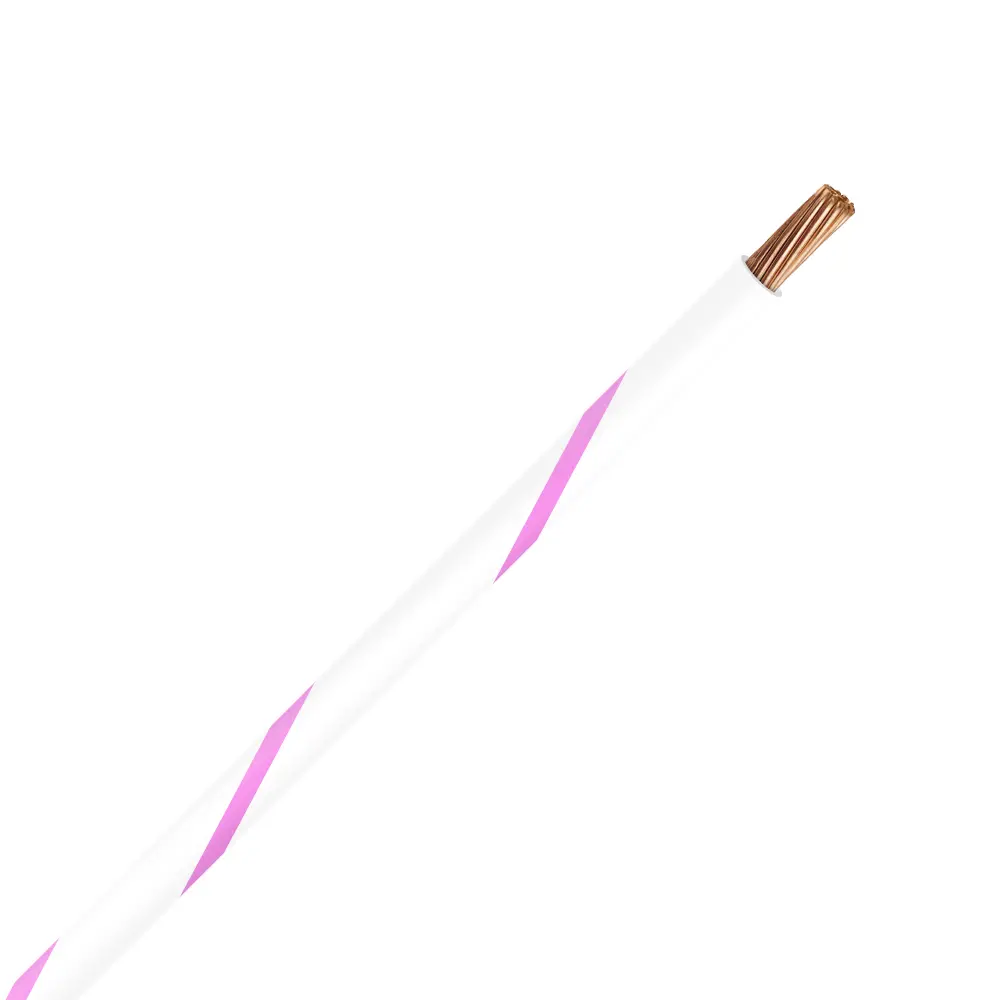 TXL 16 WHITE/PINK STRIPED WIRE
