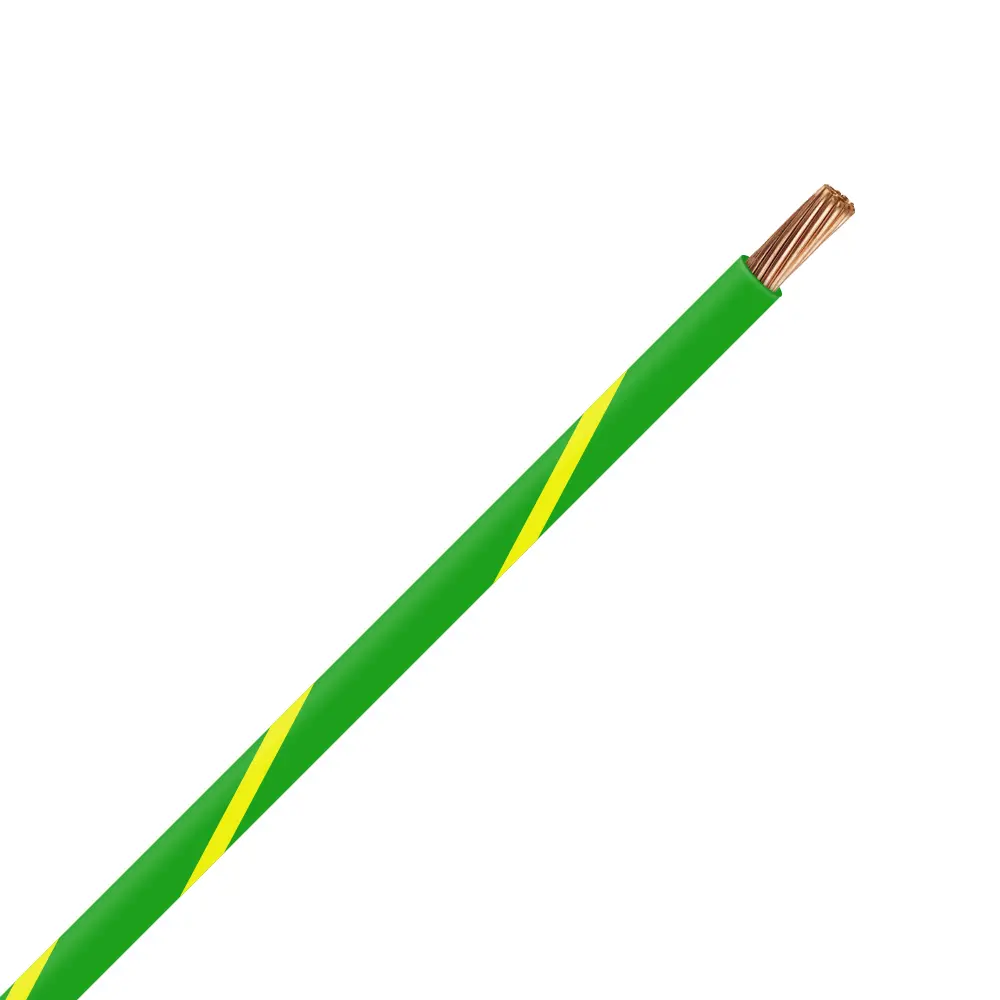TXL 14 GREEN/YELLOW STRIPED WIRE