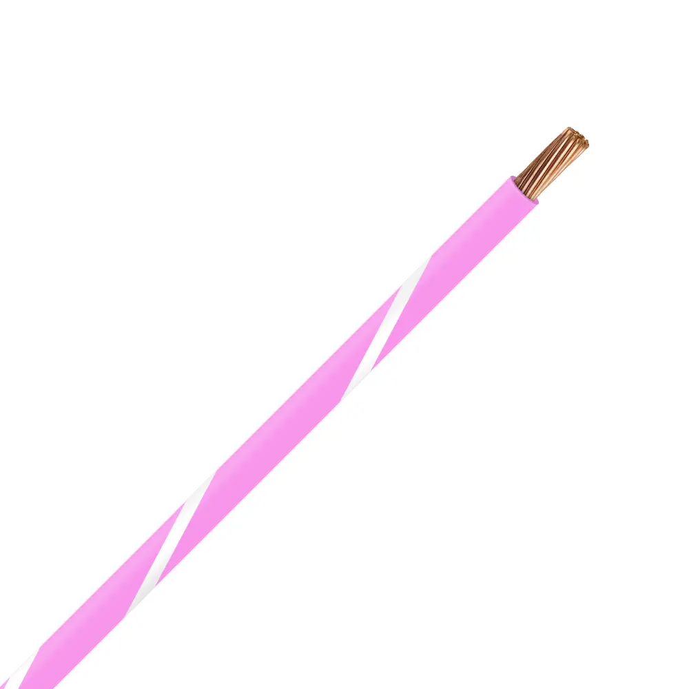 TXL 16 PINK/WHITE STRIPED WIRE