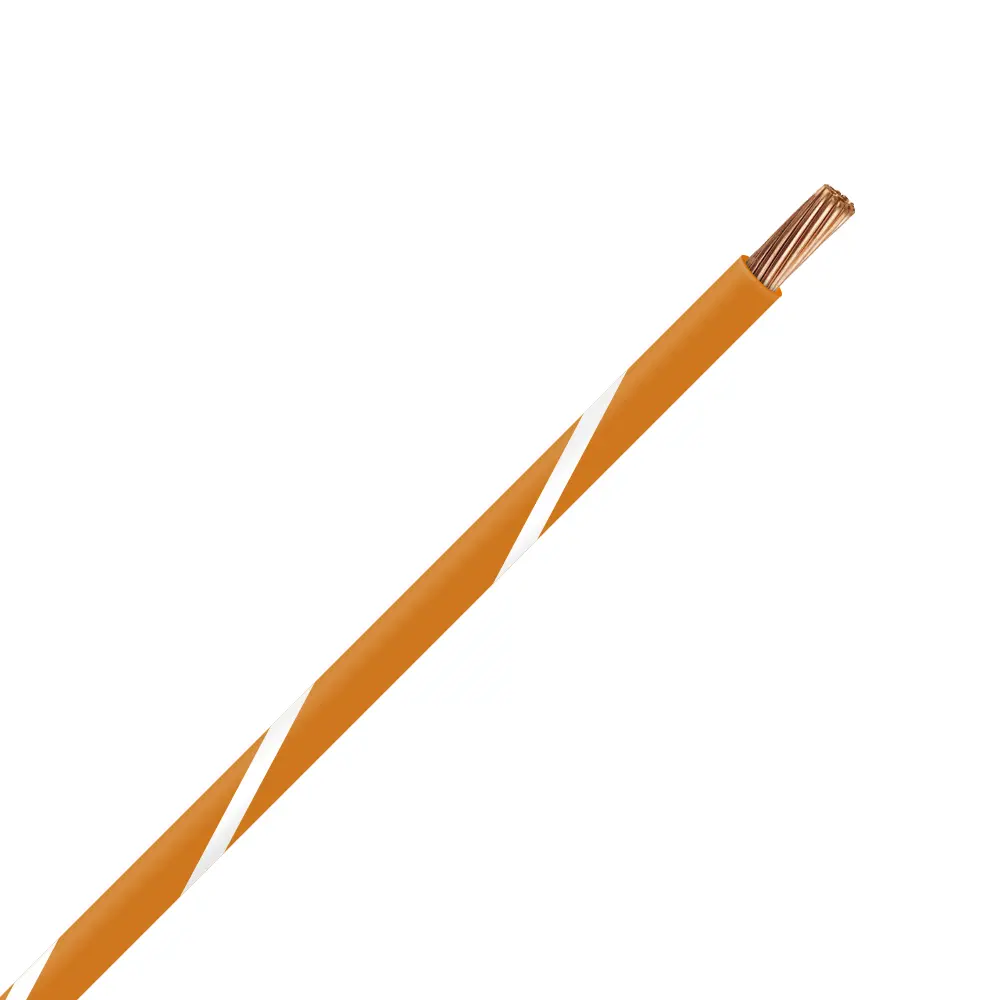 TXL 22 ORANGE/WHITE STRIPED WIRE