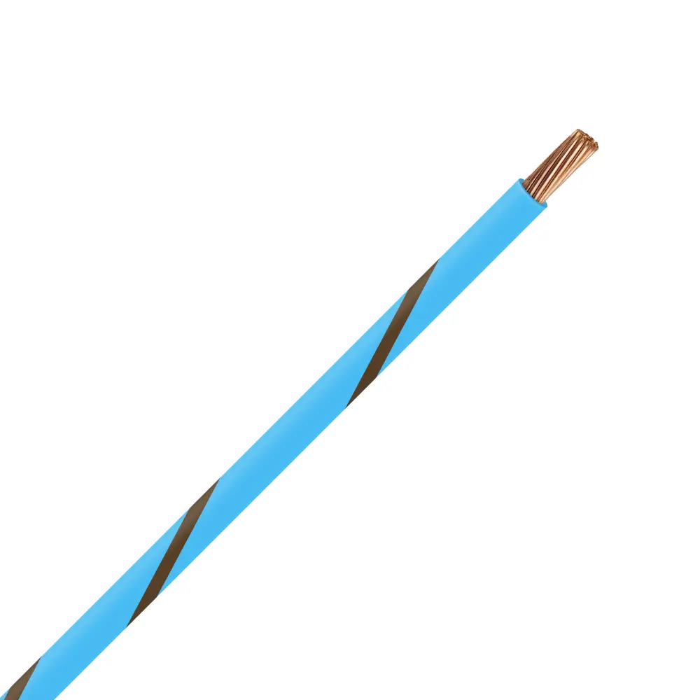 TXL 22 LIGHT BLUE/BROWN STRIPED WIRE