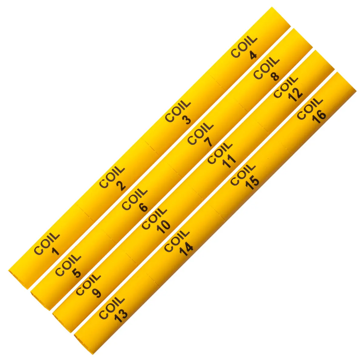 PRE PRINTED MARKERS COIL 1-16 YELLOW 1/4"