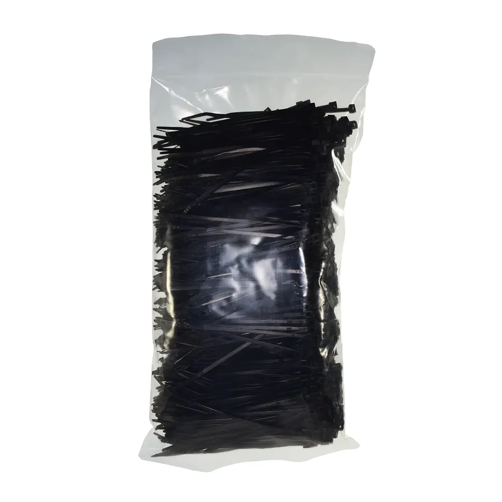 4", 18LB,  UV BLACK,  CABLE TIES , 1000PCS