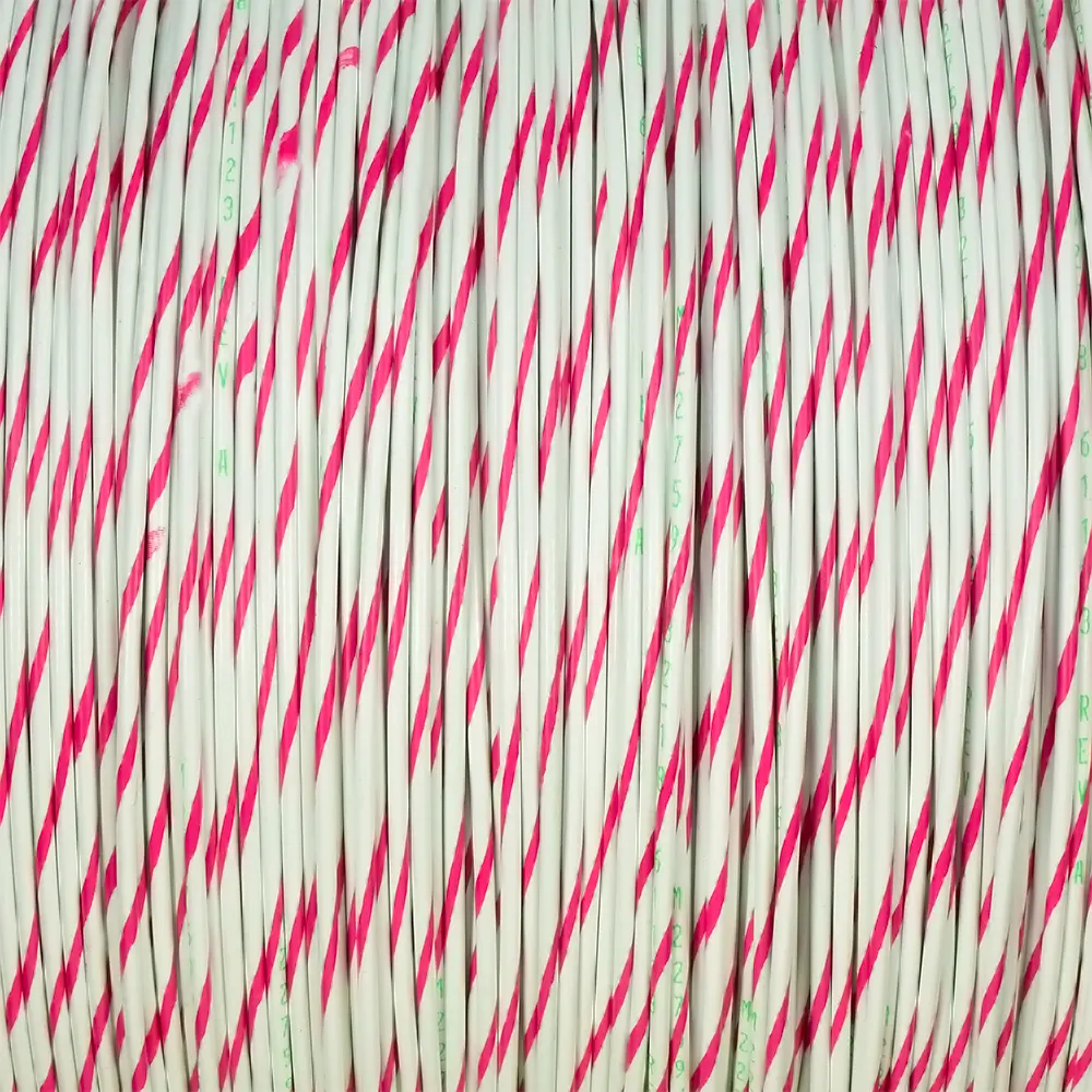 WHITE/PINK WIRE TEFZEL 18 AWG