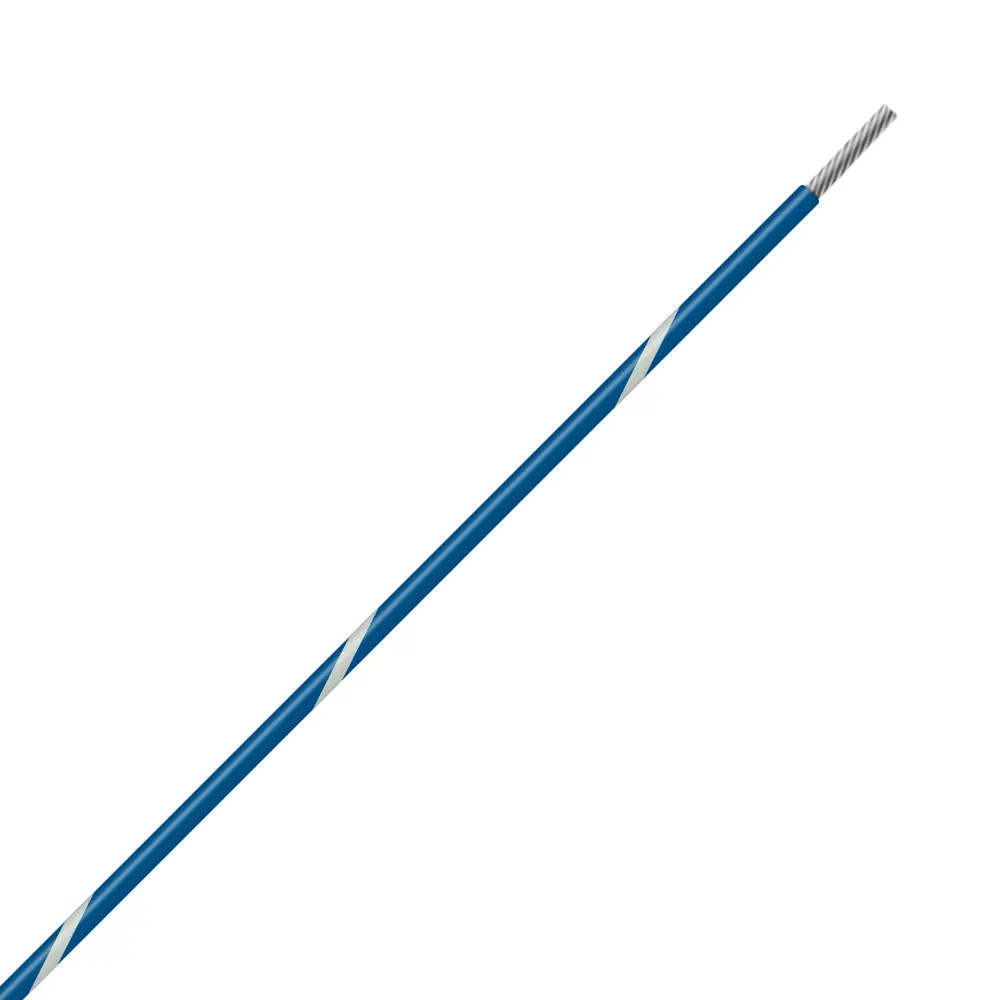 Blue/White Wire Tefzel 24 AWG
