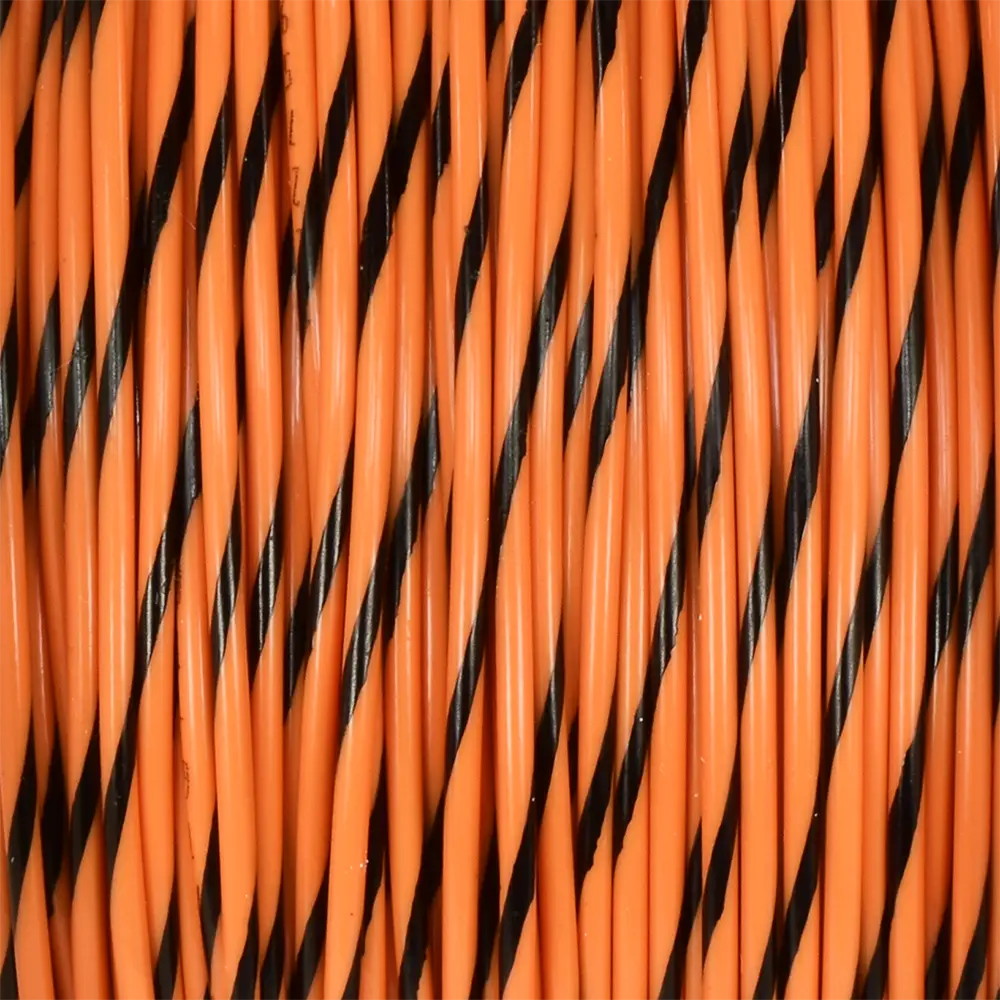 M22759/16-14-30 ORANGE/BLACK WIRE TEFZEL 14 AWG