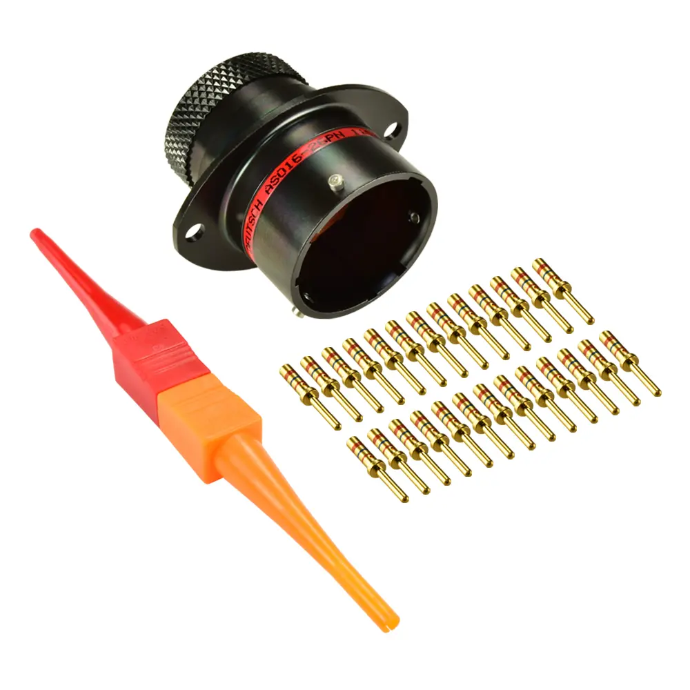 AS,26 WAY,FLG,PIN,N KEY,RED