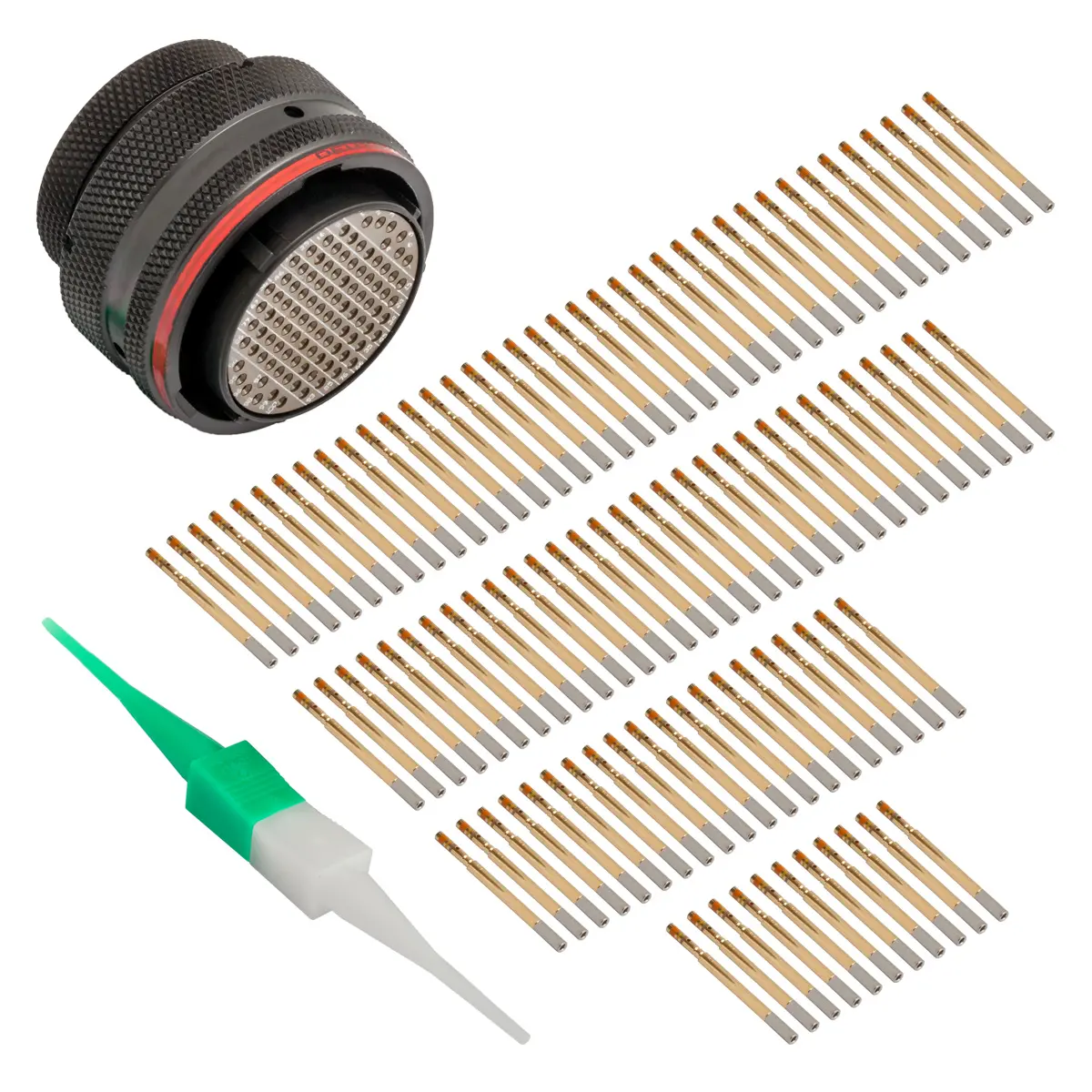 AS,100 WAY,PLG,PIN,N KEY,RED