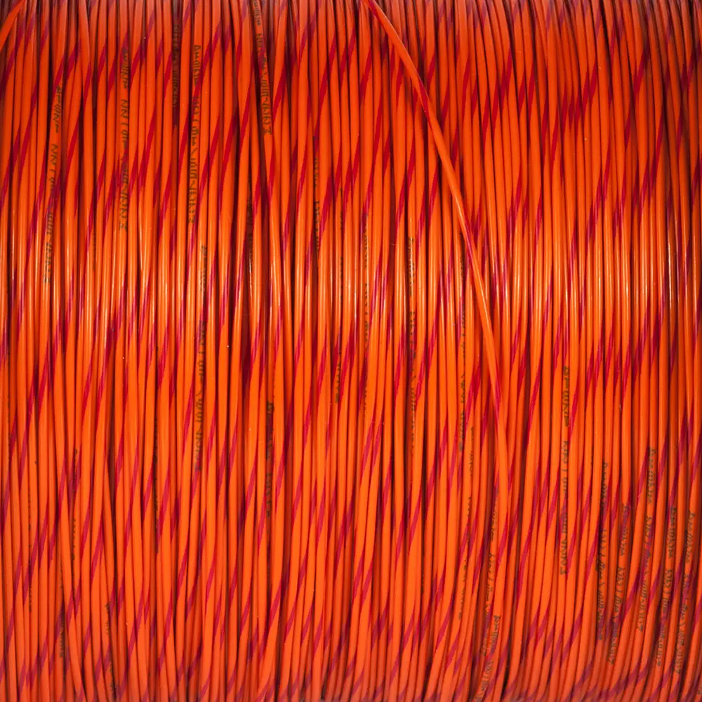 M22759/16-22-32 ORANGE/RED WIRE TEFZEL 22 AWG
