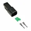 Deutsch DT 2 Way Receptacle Kit Solid Nickle Black