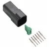 DT 6 Way Receptacle Kit Solid Nickle
