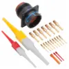 14 WAY FLANGED RECEPTACLE-PIN BLACK