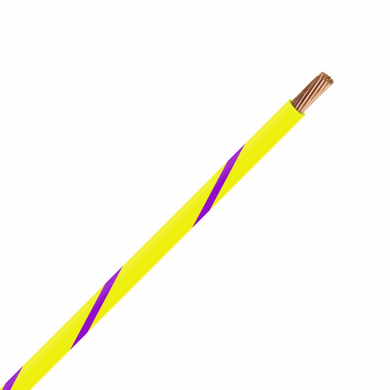 TXL 16 YELLOW/PURPLE STRIPED WIRE