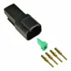DT 4 Way Black Receptacle Kit Solid Gold 16-14