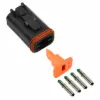 DT 4 Way Black Plug Kit Solid Nickle