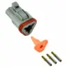 DT 3 Pin Plug Kit Solid Gold 16-14