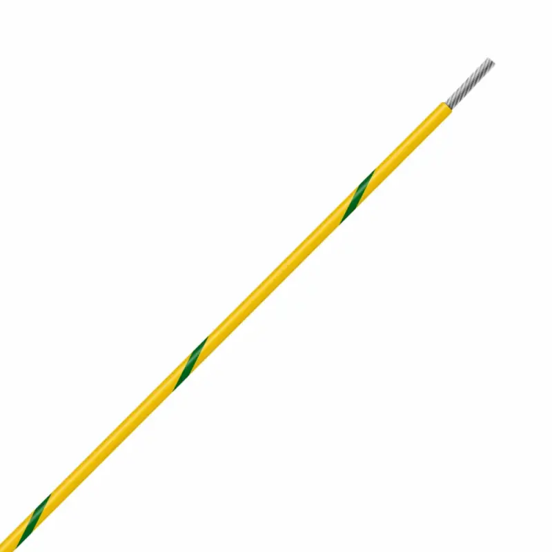 Yellow/Green Wire Tefzel 10 AWG