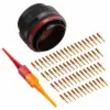 AS,61 WAY,PLG,PIN,N KEY,RED