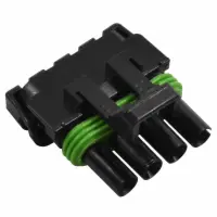 1-Pack Weather-Pack 4-Pin Male Connector Harness (16 GA Wire) - 20 Amp, Compatible With 12125693 & PT604, Made In USA