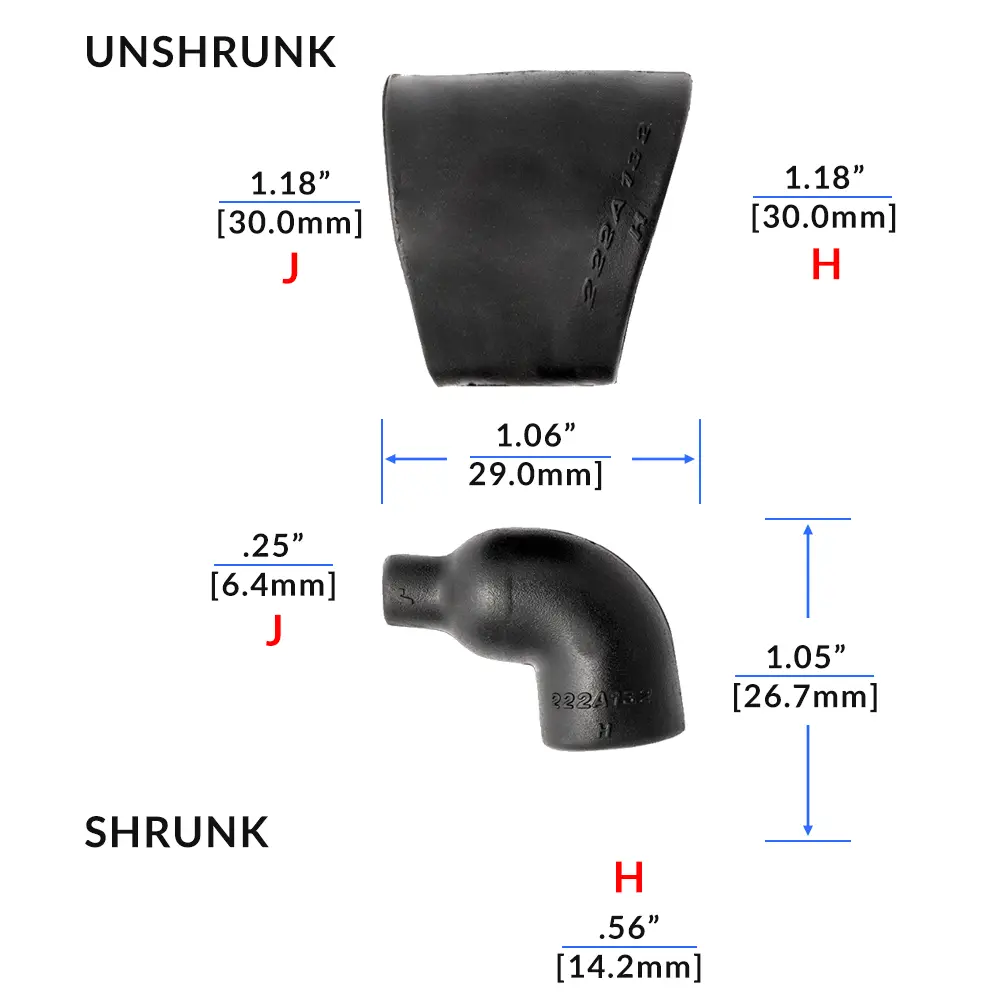 NON Lipped 90° Lipped Boot - 222A132-25-0