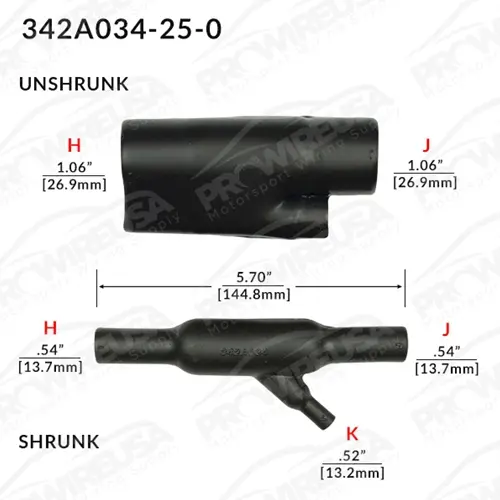 342A034-25-0 45° Shrink Boot